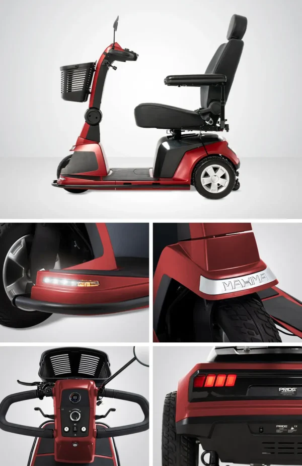 maxima-3w-collage-garnet-red Pride Maxima 3-wheel